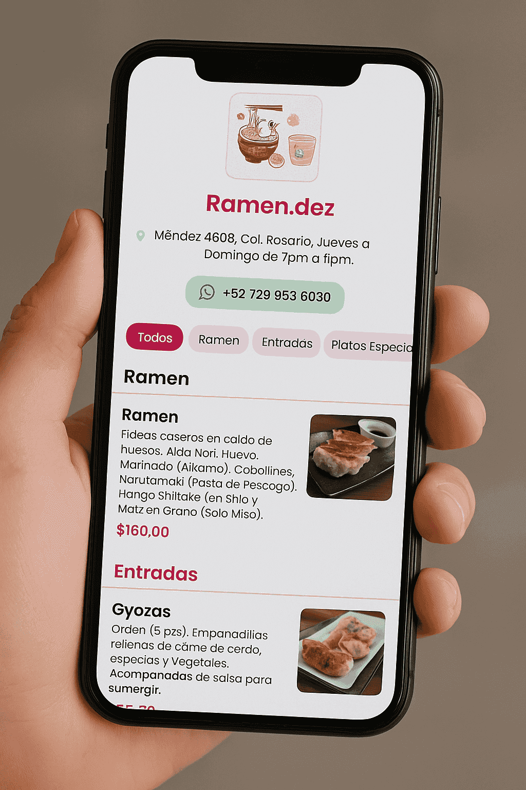MenuBot en acción
